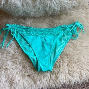 Victoria’s Secret Ruffled Tie Aqua Bikini Bottom